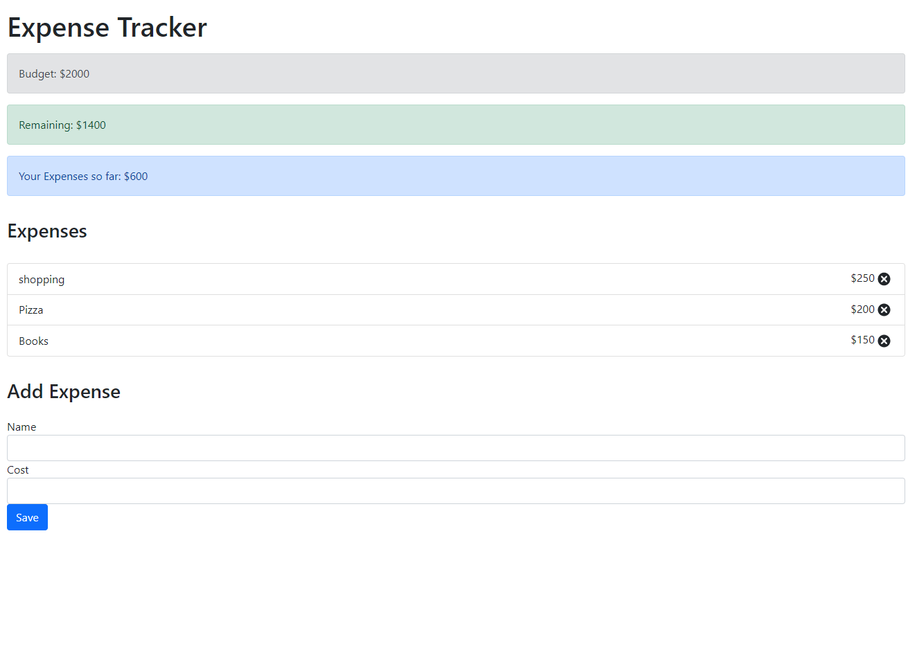 Expense Tracker